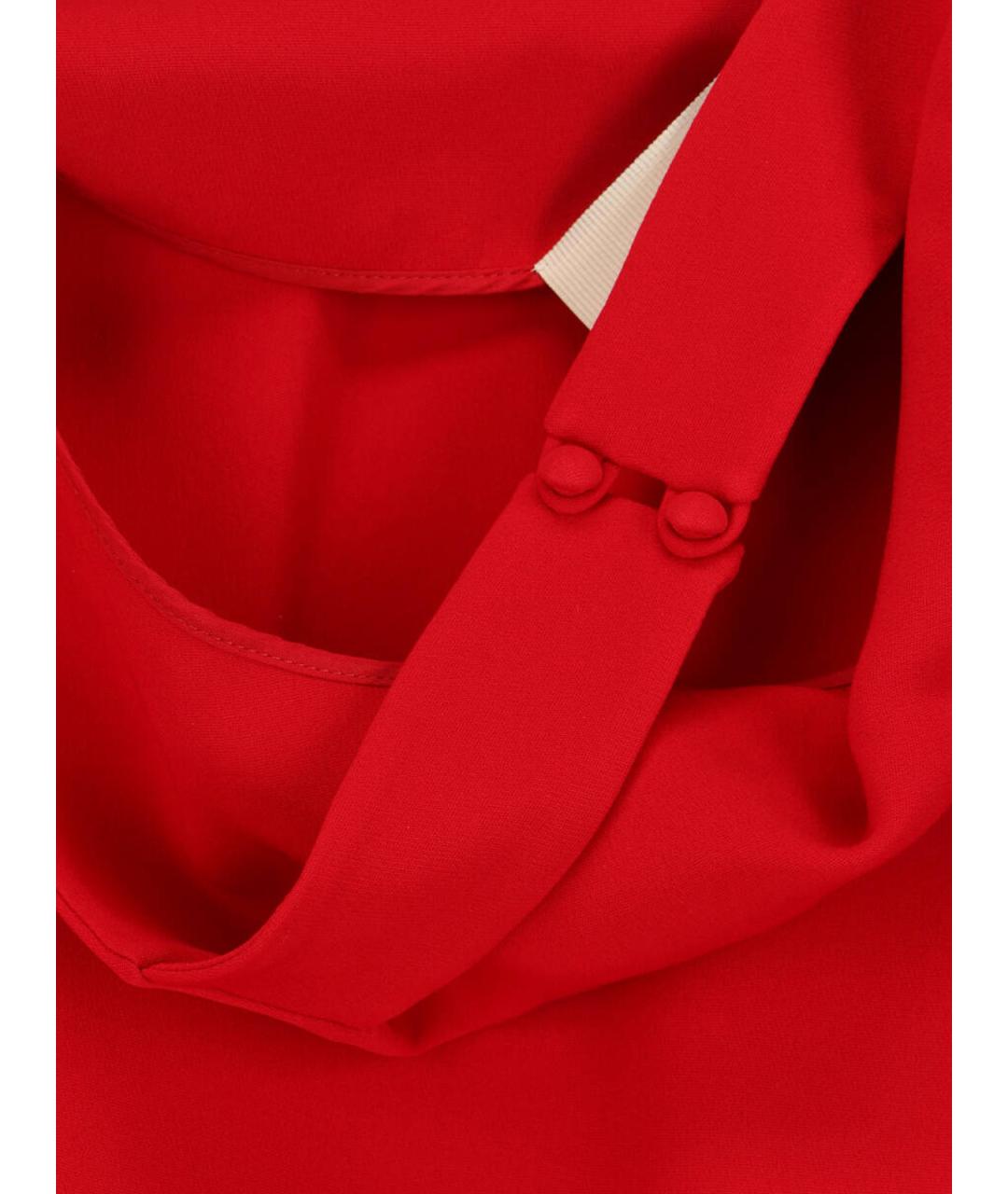 VALENTINO Красное шелковое коктейльное платье, фото 5