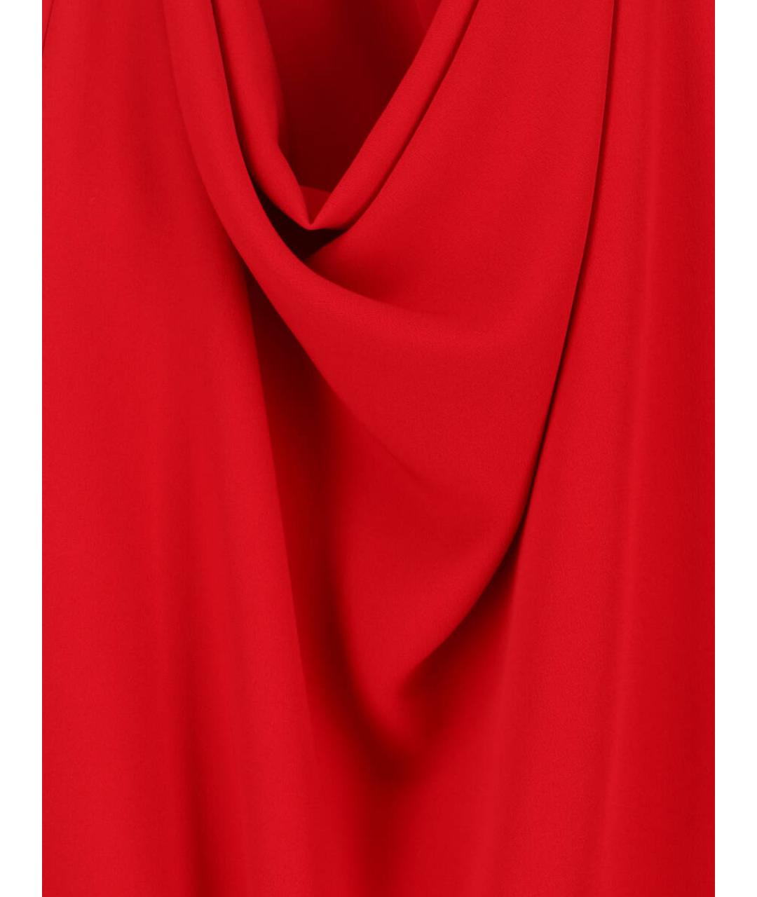 VALENTINO Красное шелковое коктейльное платье, фото 3