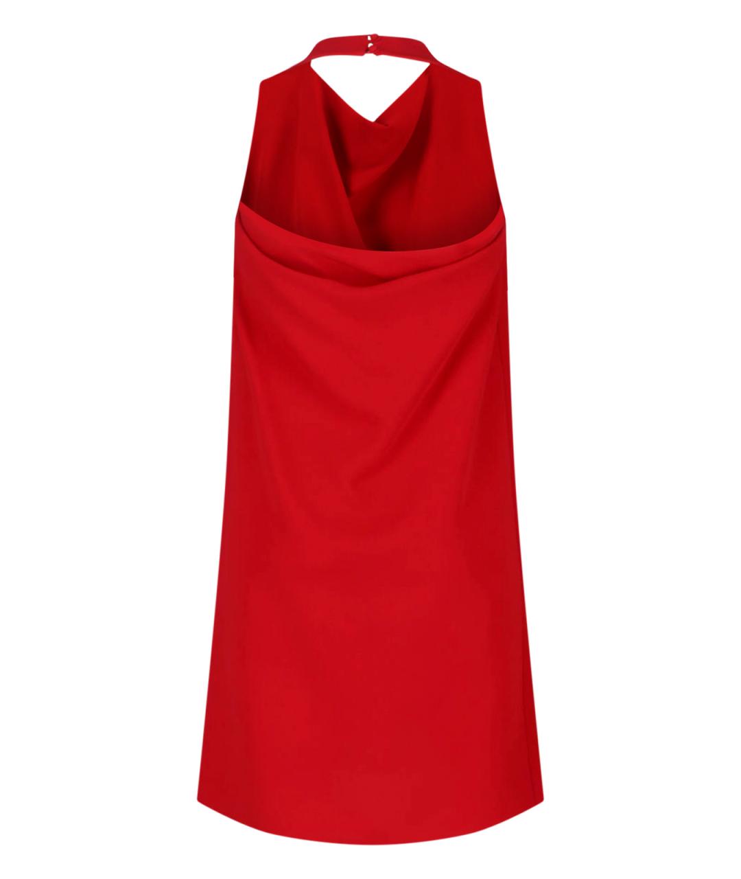 VALENTINO Красное шелковое коктейльное платье, фото 2