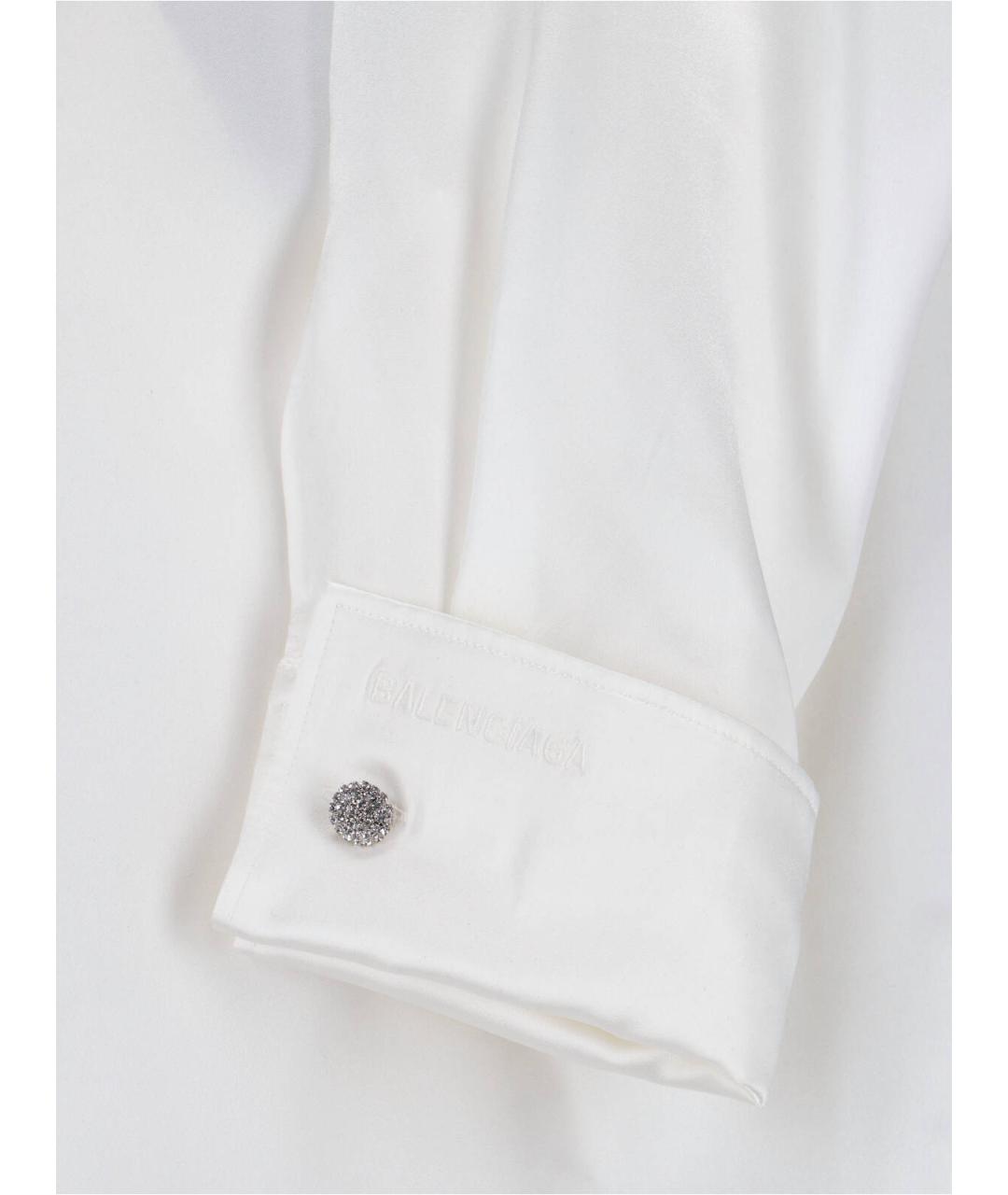 BALENCIAGA Белая шелковая рубашка, фото 5