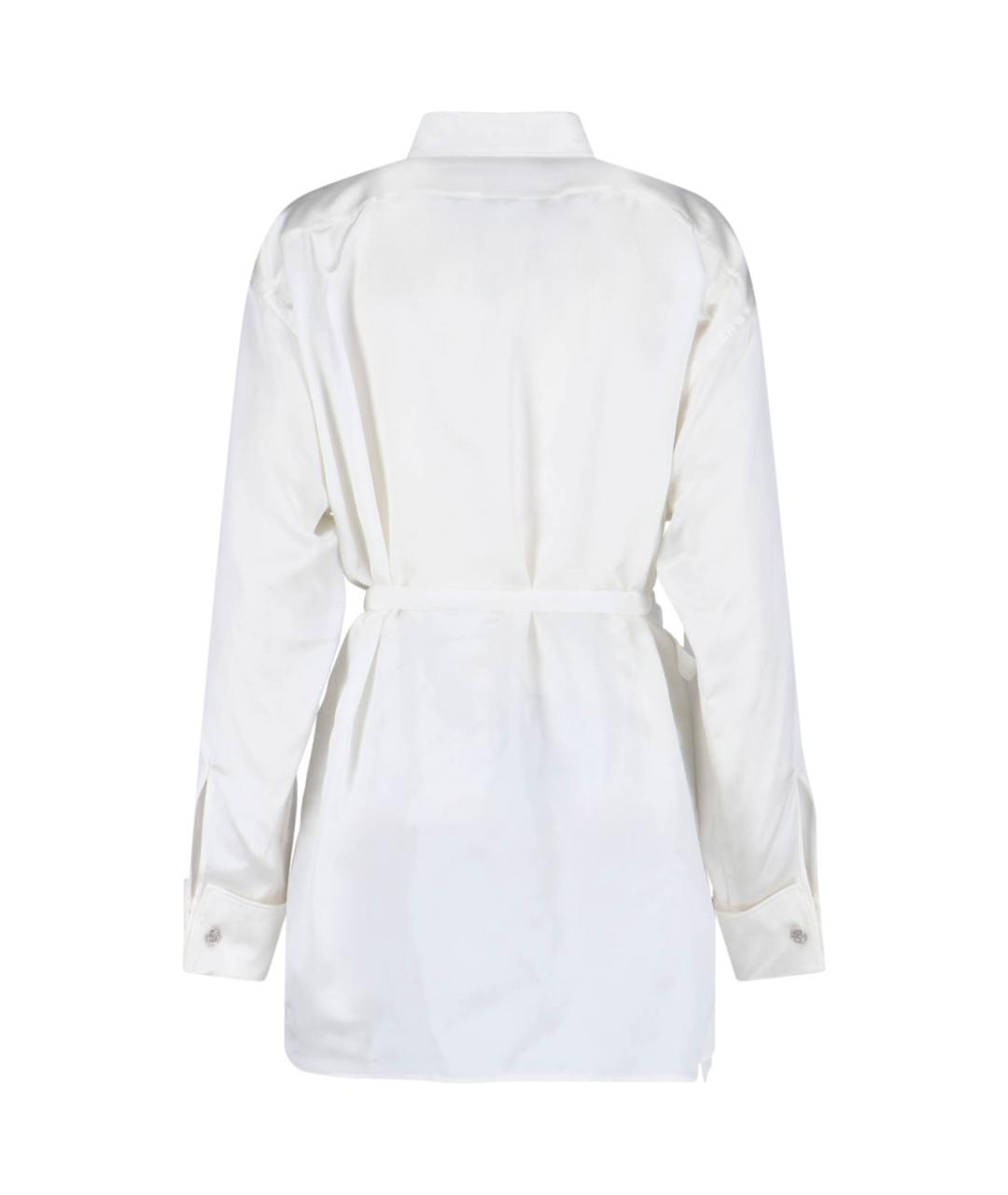 BALENCIAGA Белая шелковая рубашка, фото 2