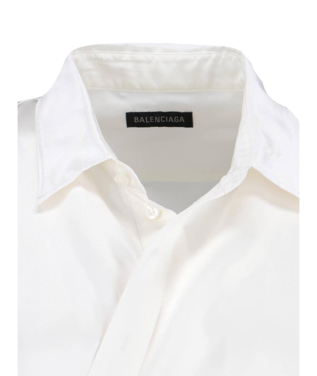 BALENCIAGA Белая шелковая рубашка, фото 4