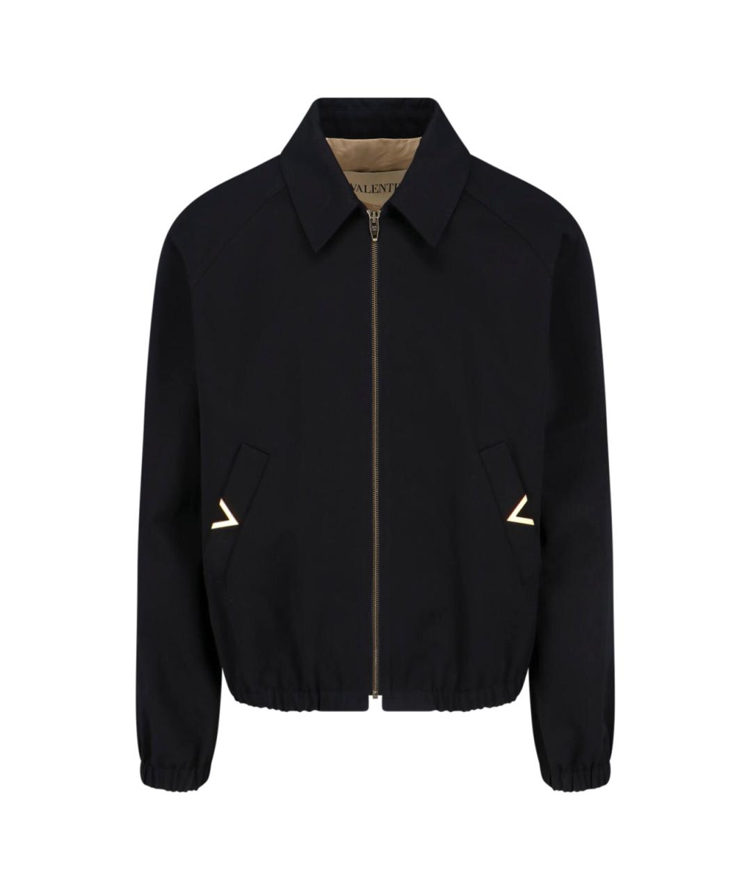 VALENTINO Черная хлопковая куртка, фото 1
