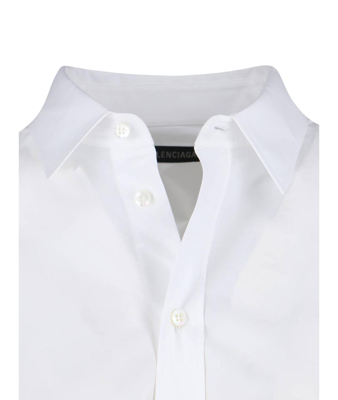 BALENCIAGA Белая хлопковая рубашка, фото 4