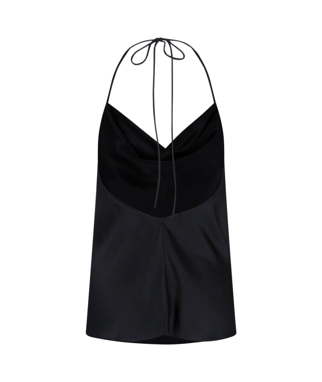 VALENTINO Черная шелковая майка, фото 2