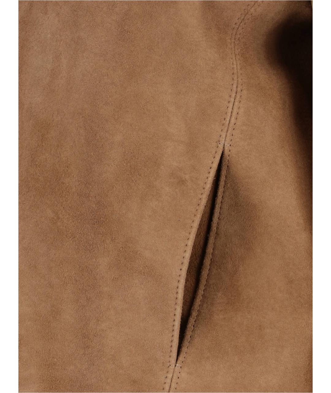 LOW CLASSIC Коричневая замшевая куртка, фото 4