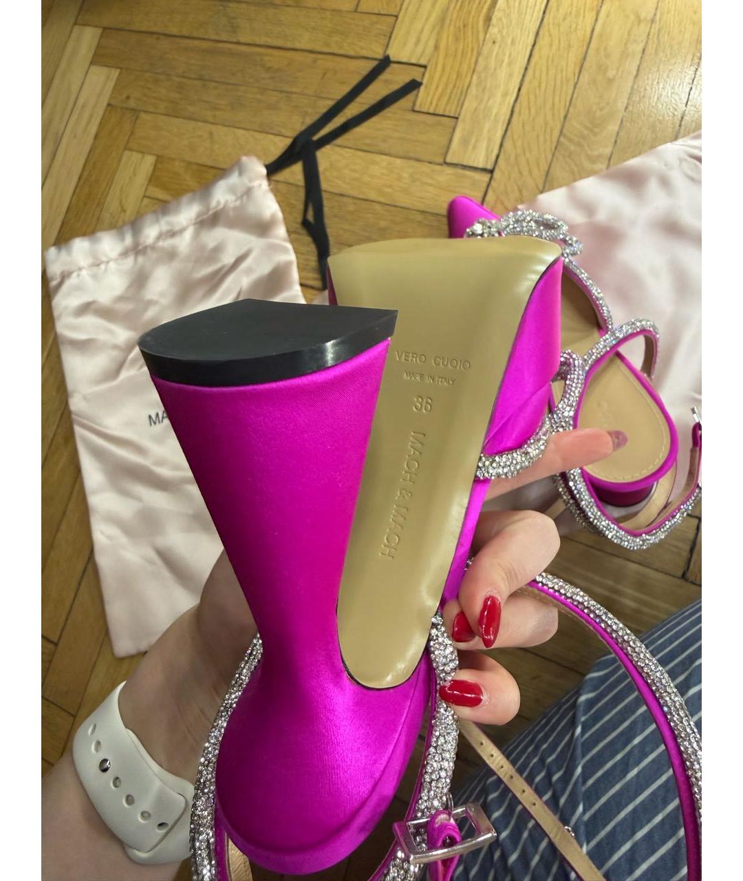 MACH&MACH Фуксия текстильные туфли, фото 5