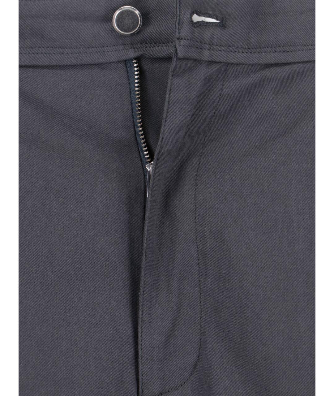 LOW CLASSIC Серые хлопковые прямые брюки, фото 5