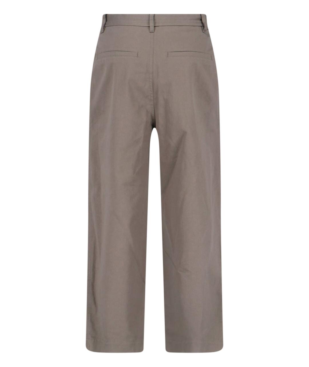 LOW CLASSIC Бежевые хлопковые прямые брюки, фото 2