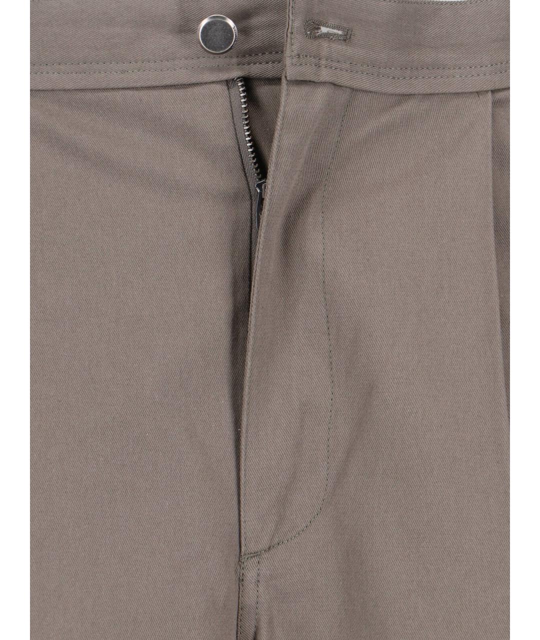 LOW CLASSIC Бежевые хлопковые прямые брюки, фото 5