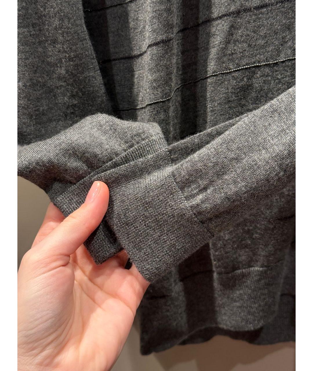 BRUNELLO CUCINELLI Антрацитовый кашемировый кардиган, фото 7