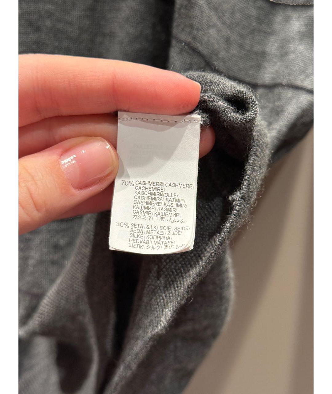 BRUNELLO CUCINELLI Антрацитовый кашемировый кардиган, фото 4