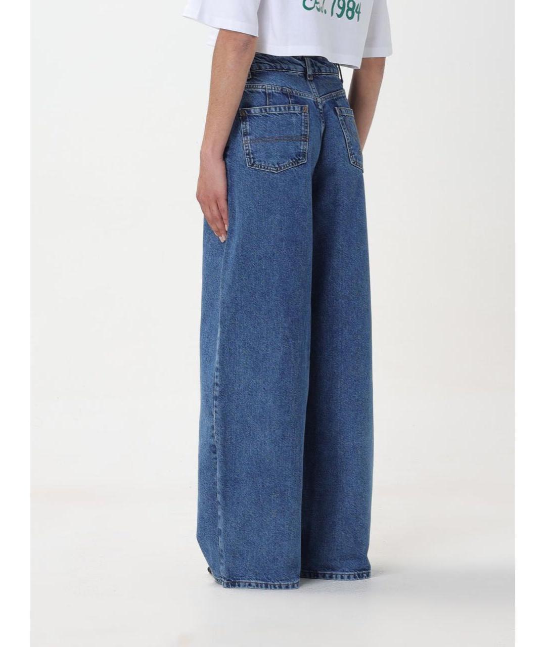 PHILOSOPHY DI LORENZO SERAFINI Синие хлопковые прямые джинсы, фото 2