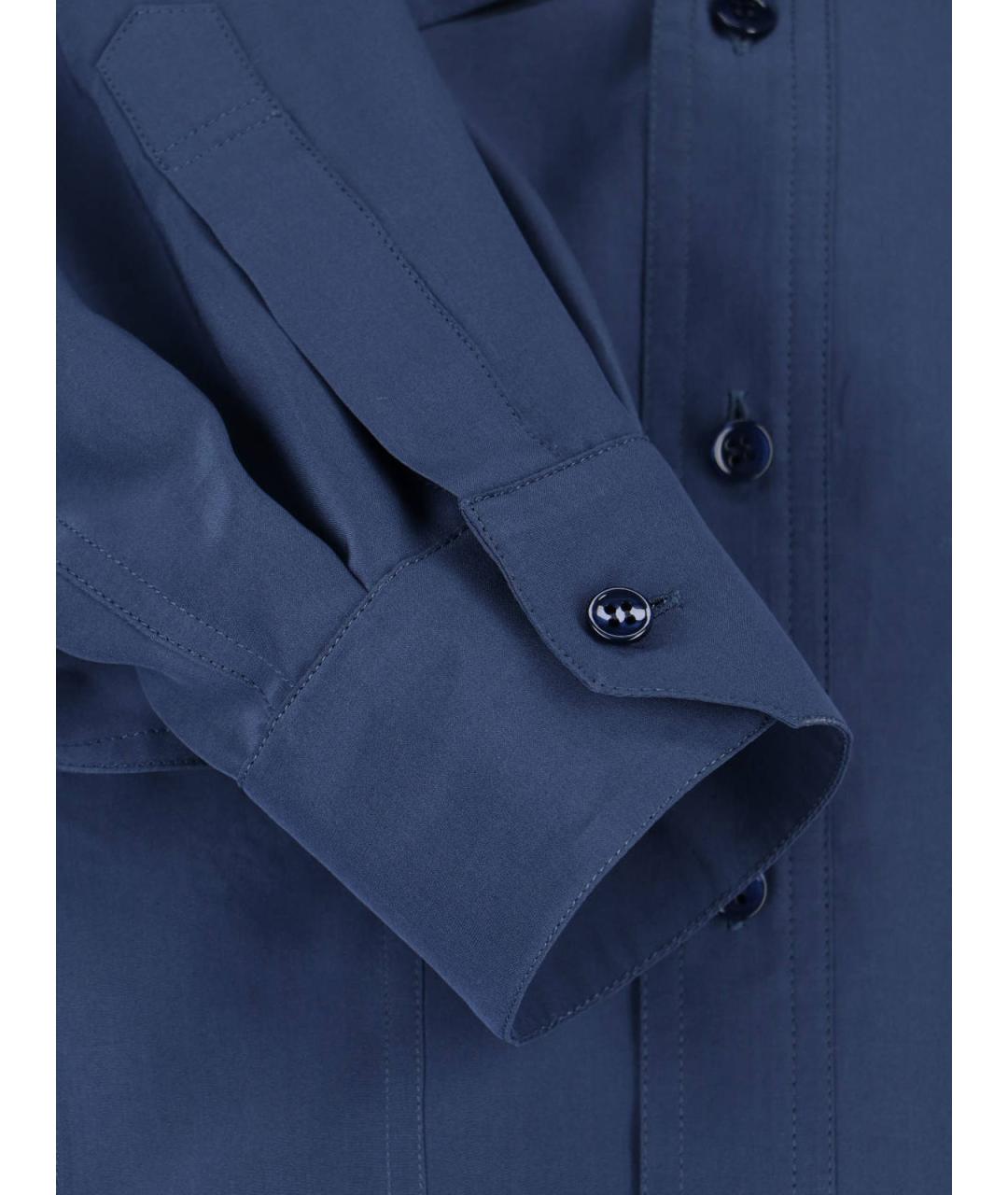 SAINT LAURENT Синяя кэжуал рубашка, фото 5