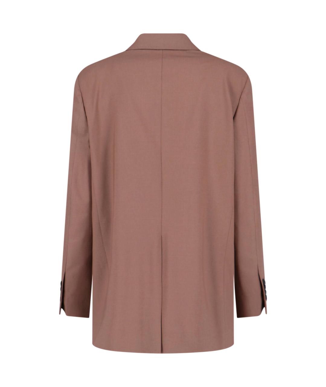 LARDINI Коричневый шерстяной жакет/пиджак, фото 2