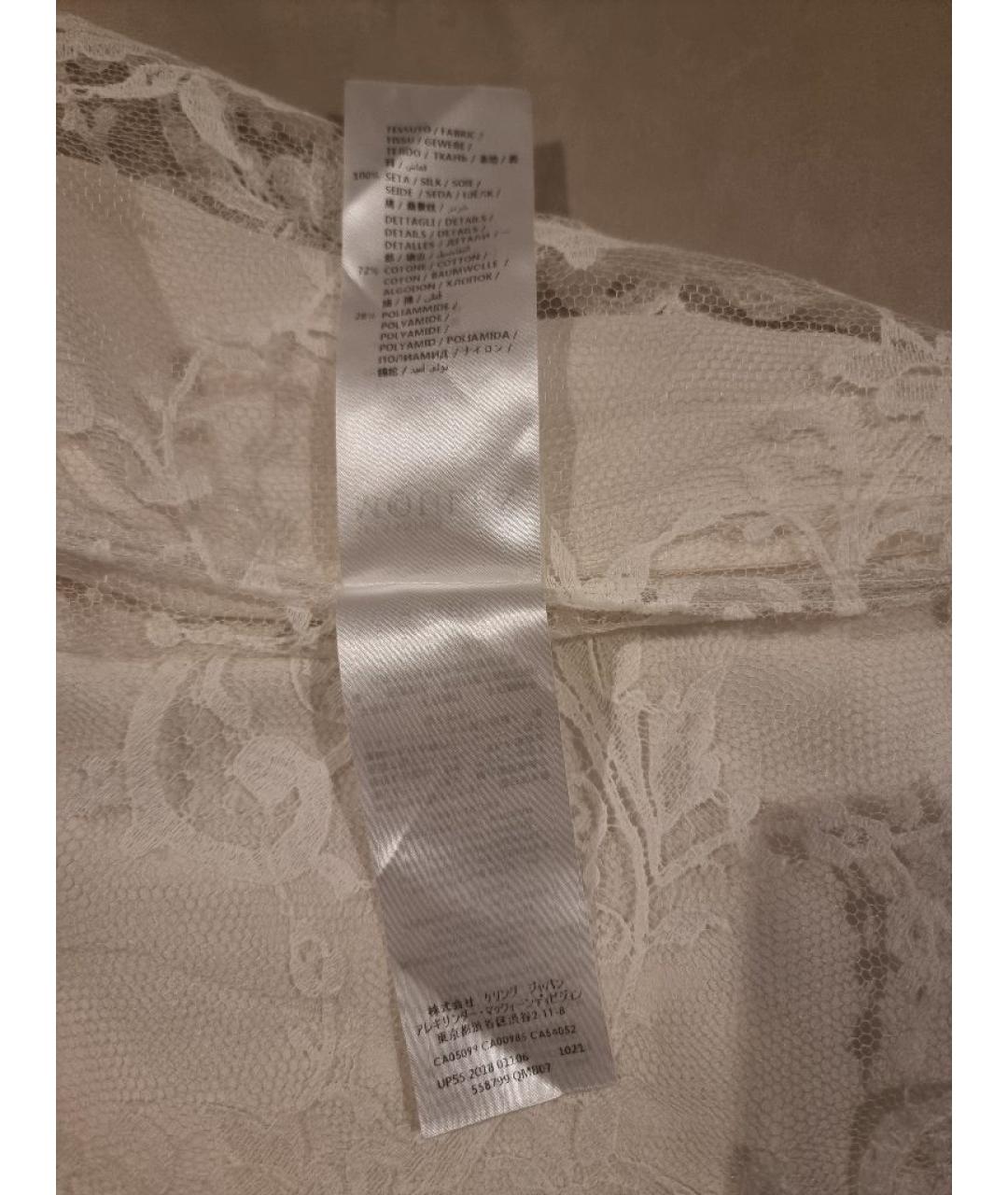 MCQ ALEXANDER MCQUEEN Белая шелковая блузы, фото 9