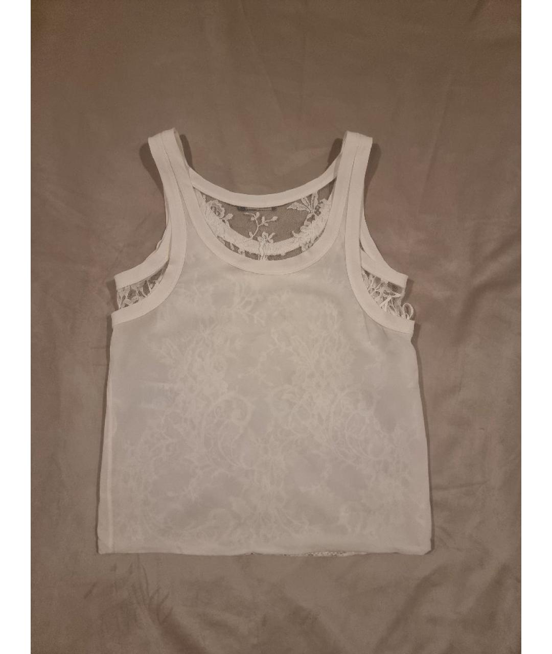 MCQ ALEXANDER MCQUEEN Белая шелковая блузы, фото 2