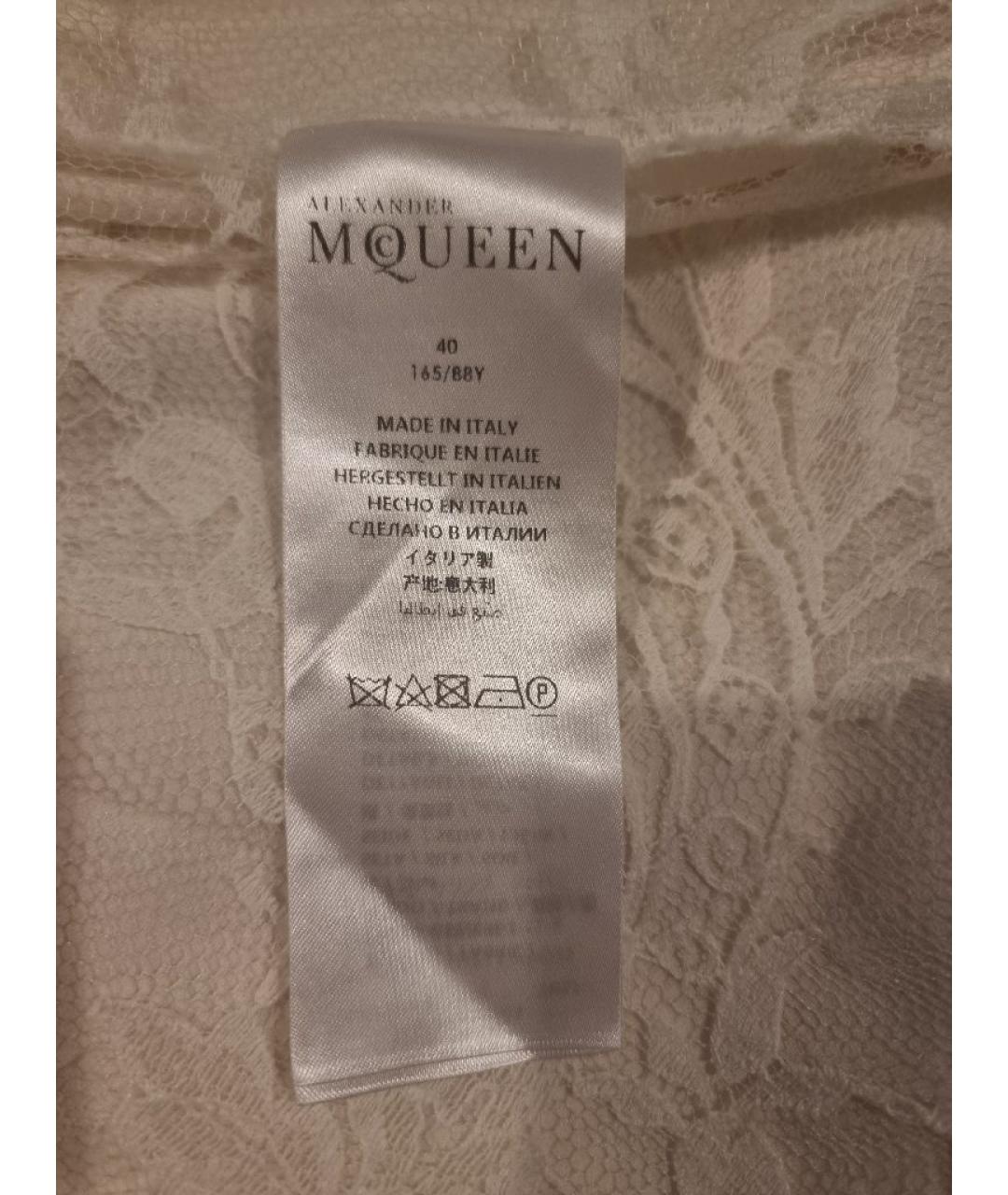 MCQ ALEXANDER MCQUEEN Белая шелковая блузы, фото 8