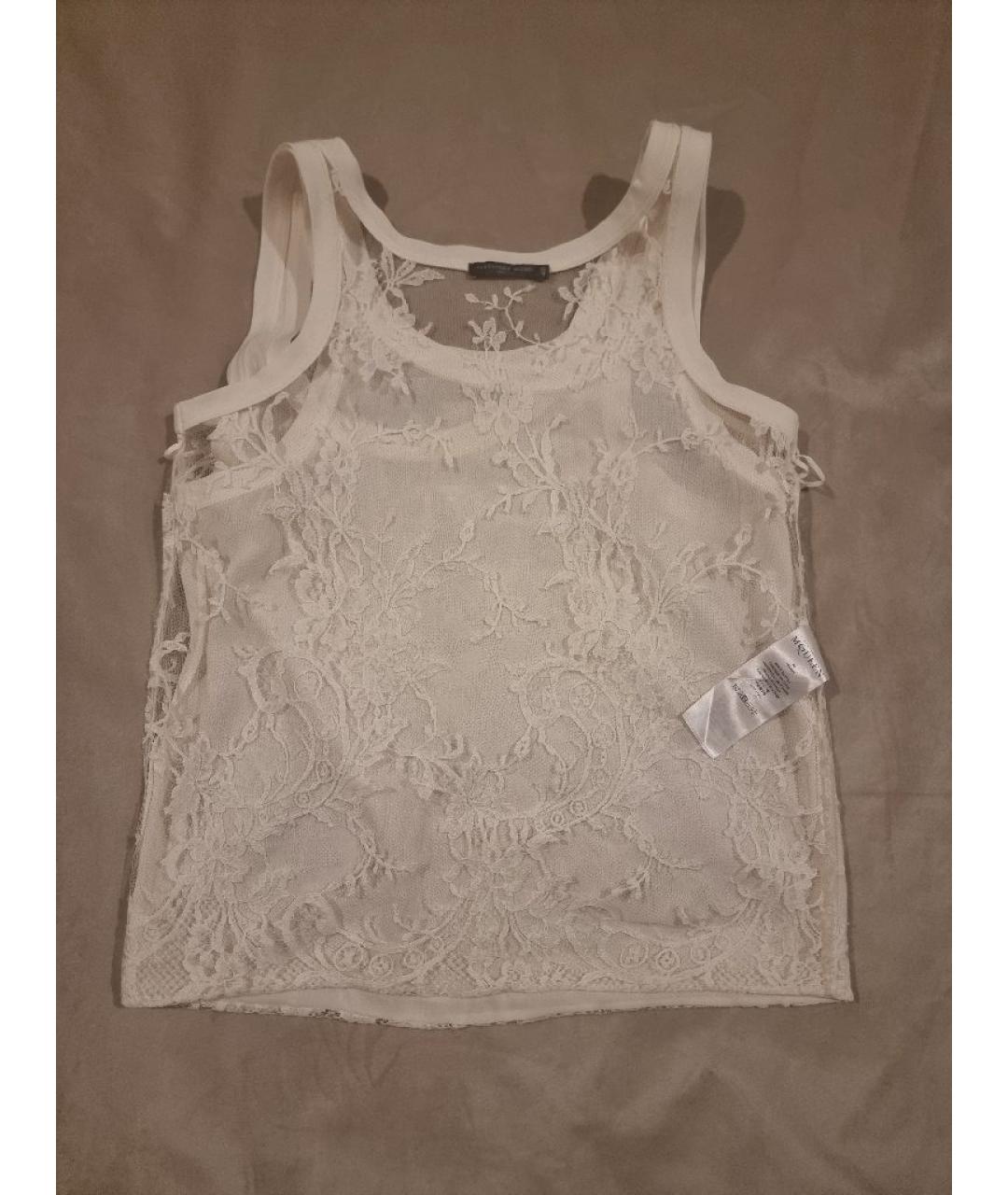 MCQ ALEXANDER MCQUEEN Белая шелковая блузы, фото 3