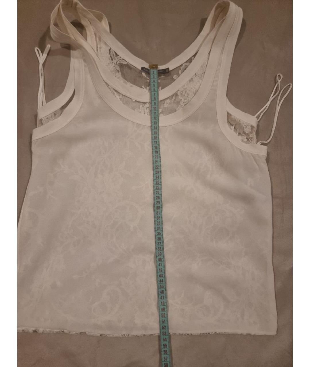 MCQ ALEXANDER MCQUEEN Белая шелковая блузы, фото 6