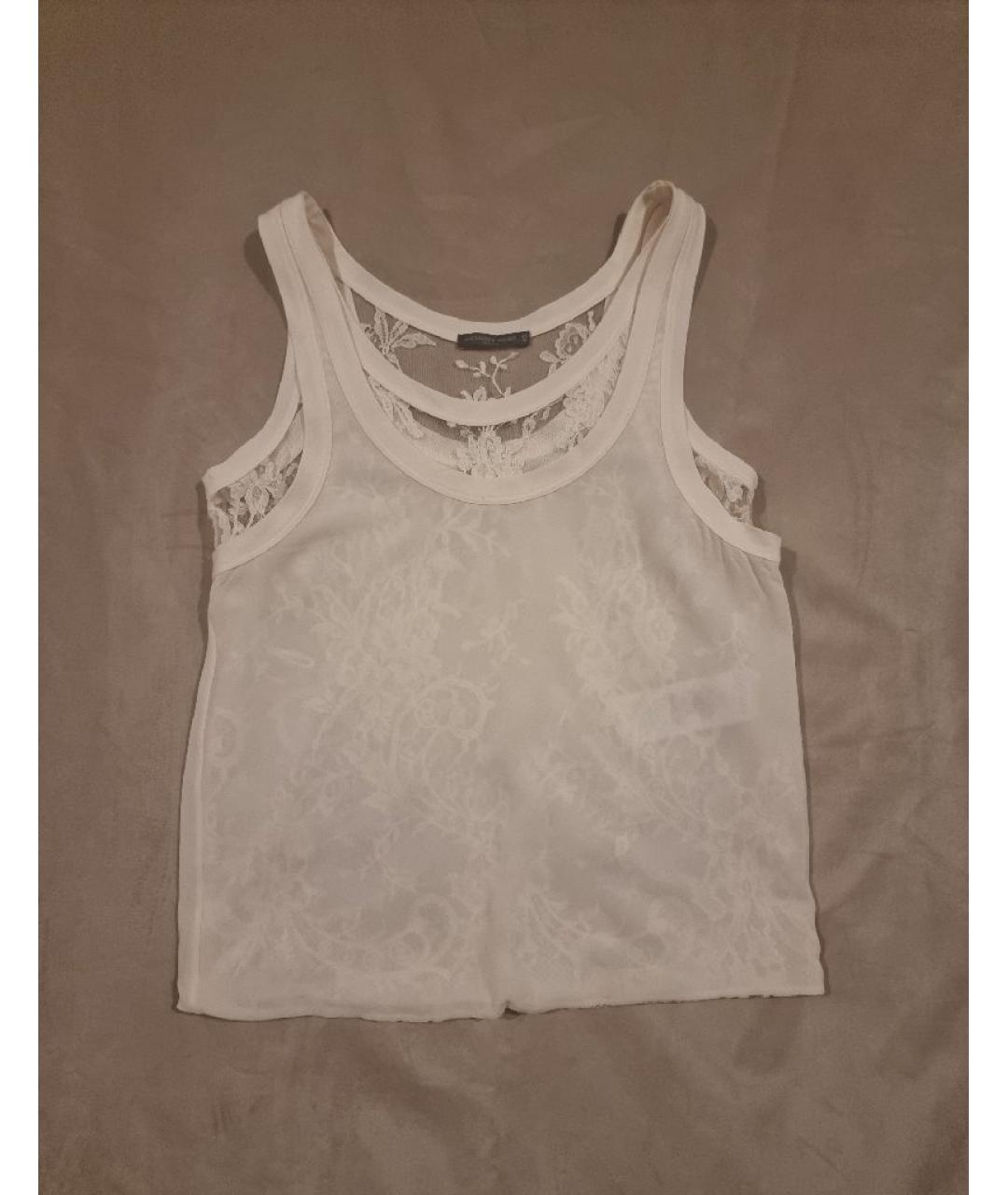 MCQ ALEXANDER MCQUEEN Белая шелковая блузы, фото 10