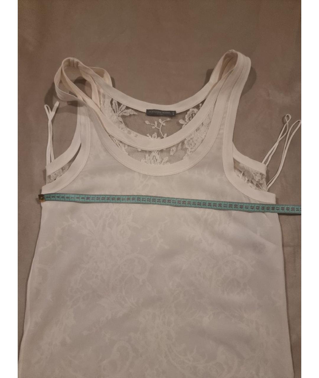 MCQ ALEXANDER MCQUEEN Белая шелковая блузы, фото 5