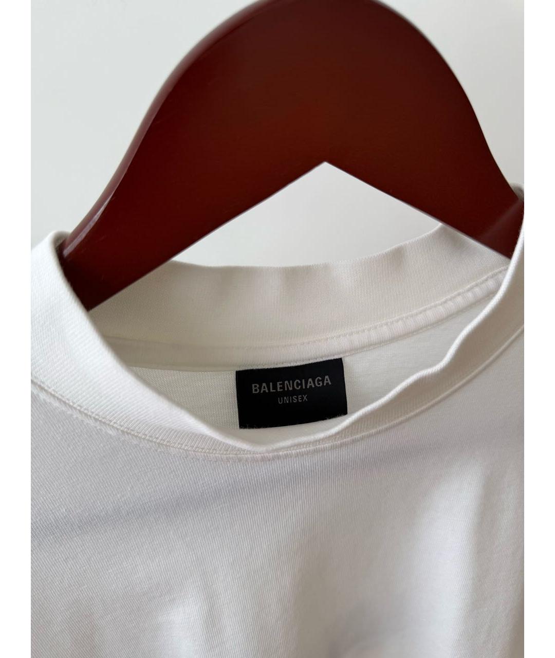 BALENCIAGA Белая футболка, фото 5
