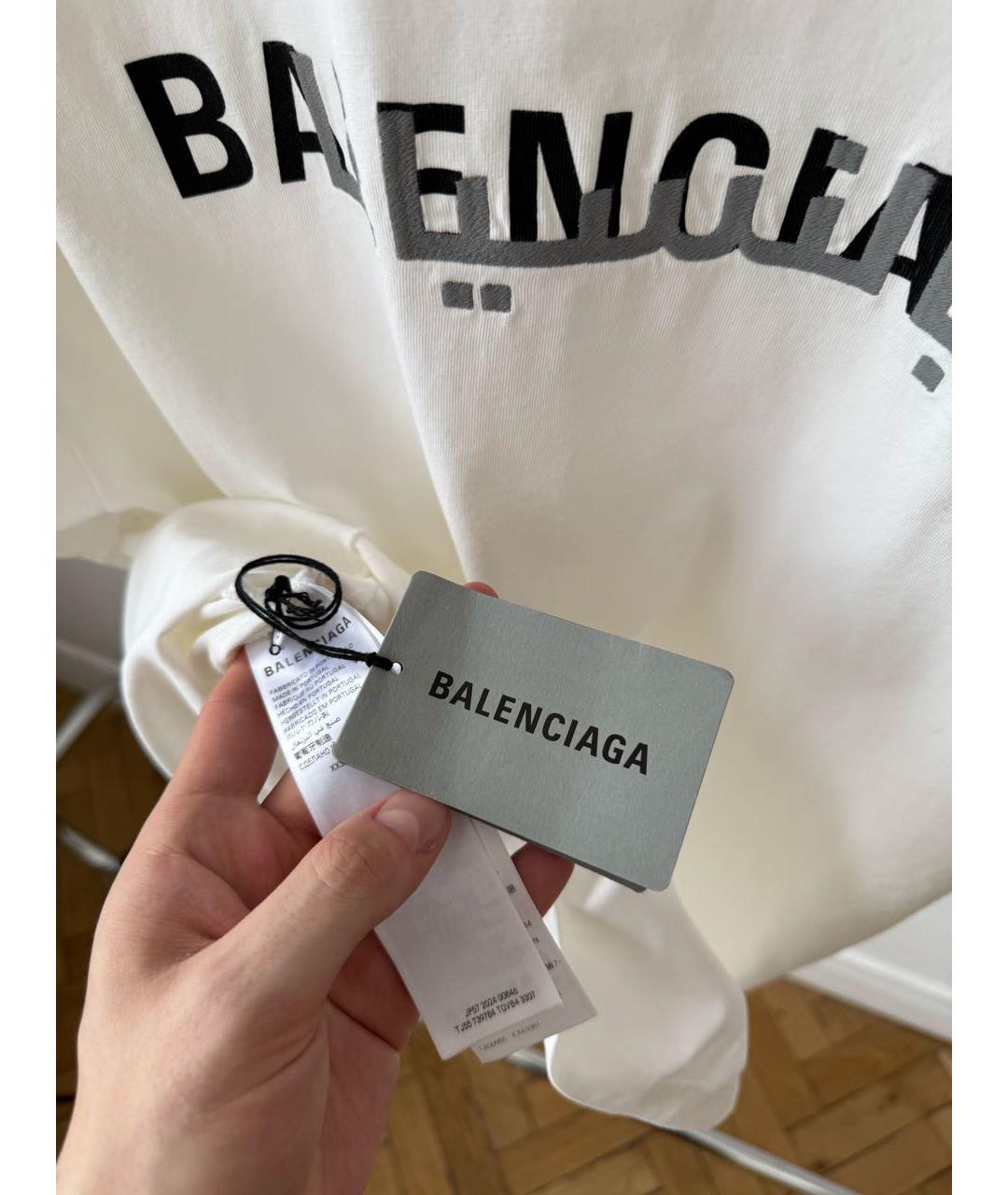 BALENCIAGA Белая футболка, фото 7