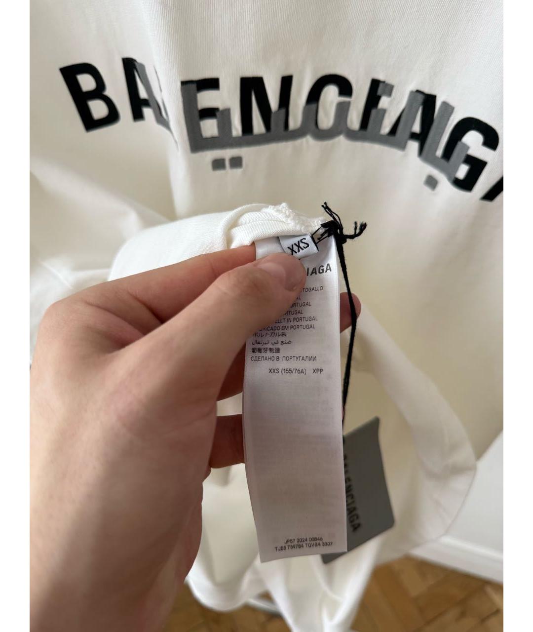 BALENCIAGA Белая футболка, фото 8