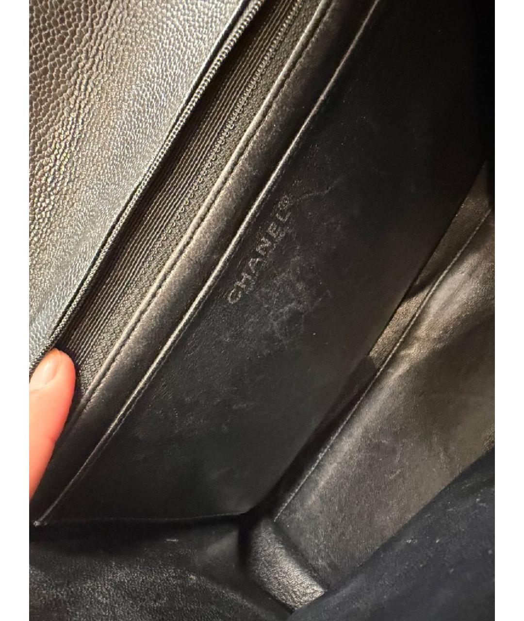 CHANEL Черная кожаная сумка через плечо, фото 7
