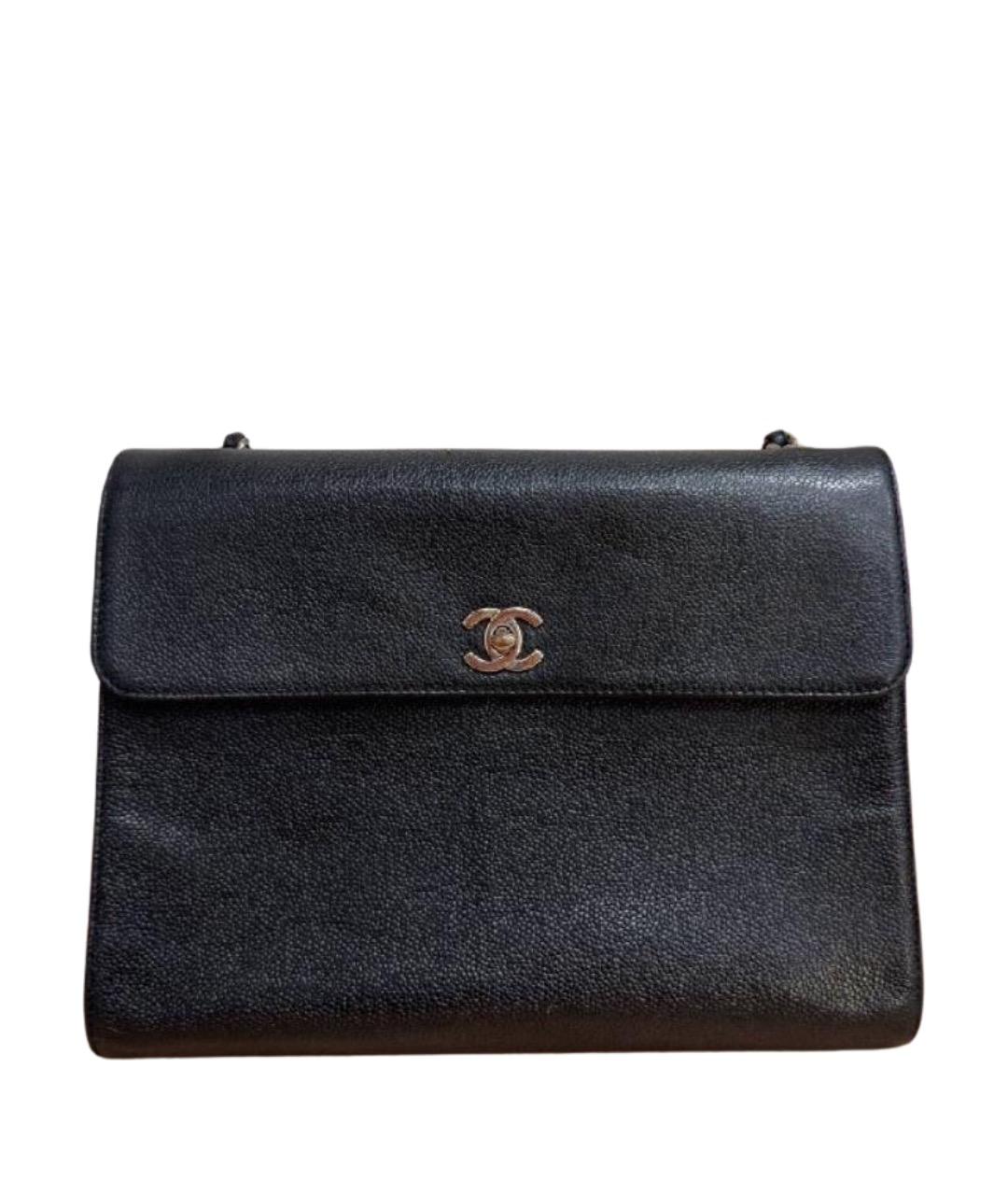 CHANEL Черная кожаная сумка через плечо, фото 1