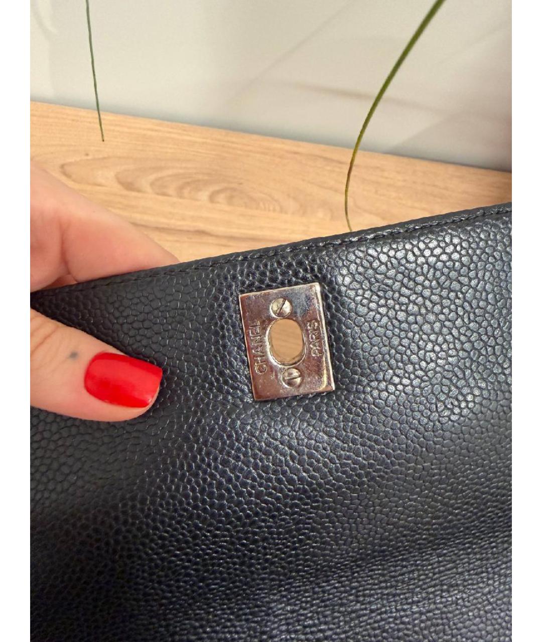 CHANEL Черная кожаная сумка через плечо, фото 6