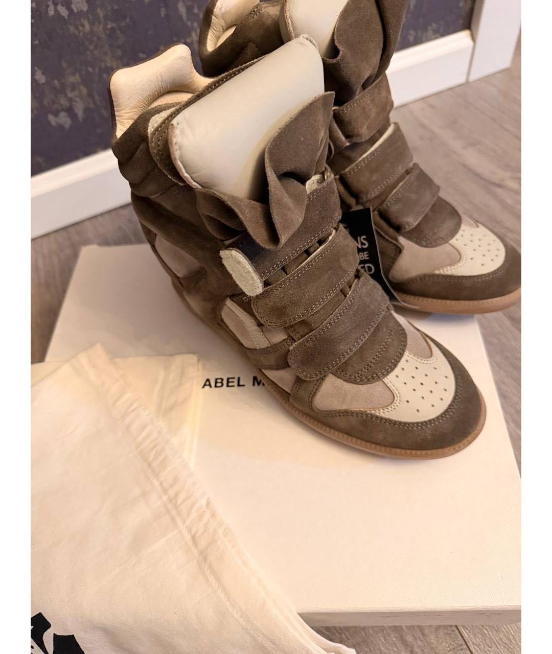 ISABEL MARANT Хаки замшевые ботинки, фото 2