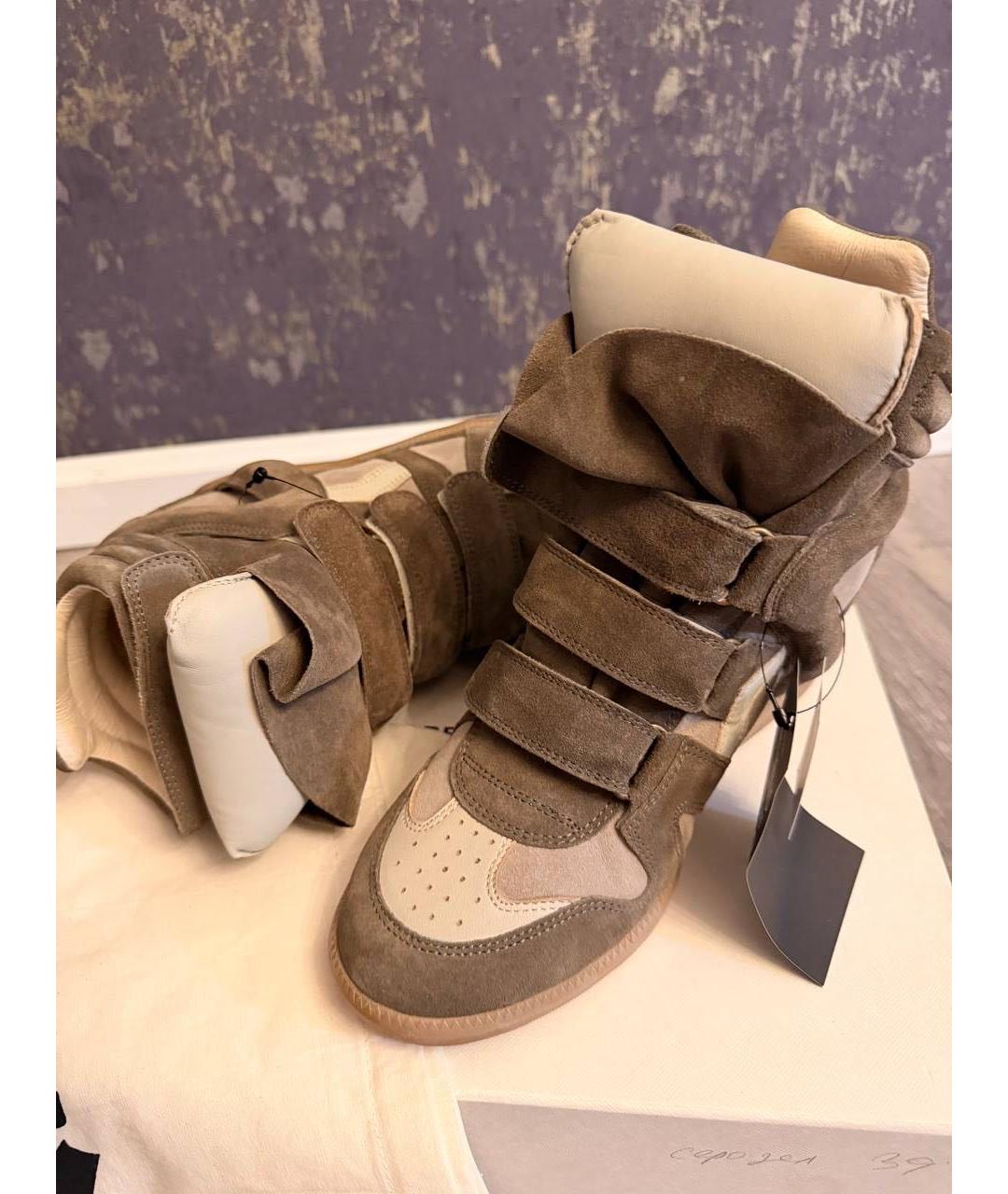 ISABEL MARANT Хаки замшевые ботинки, фото 3