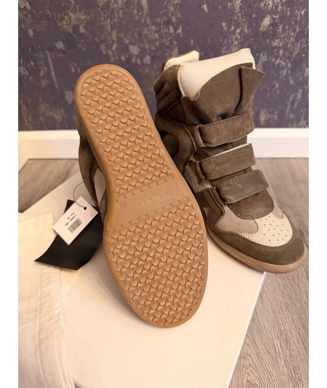 ISABEL MARANT Хаки замшевые ботинки, фото 5