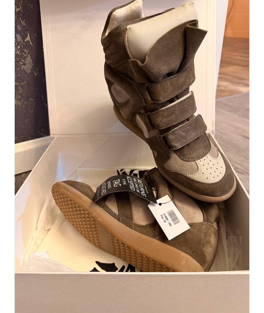 ISABEL MARANT Хаки замшевые ботинки, фото 4