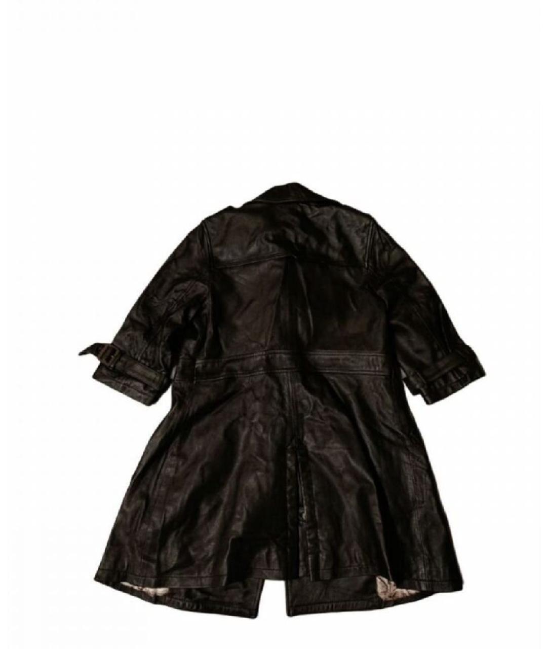 Y-3 Черный кожаный тренч/плащ, фото 2