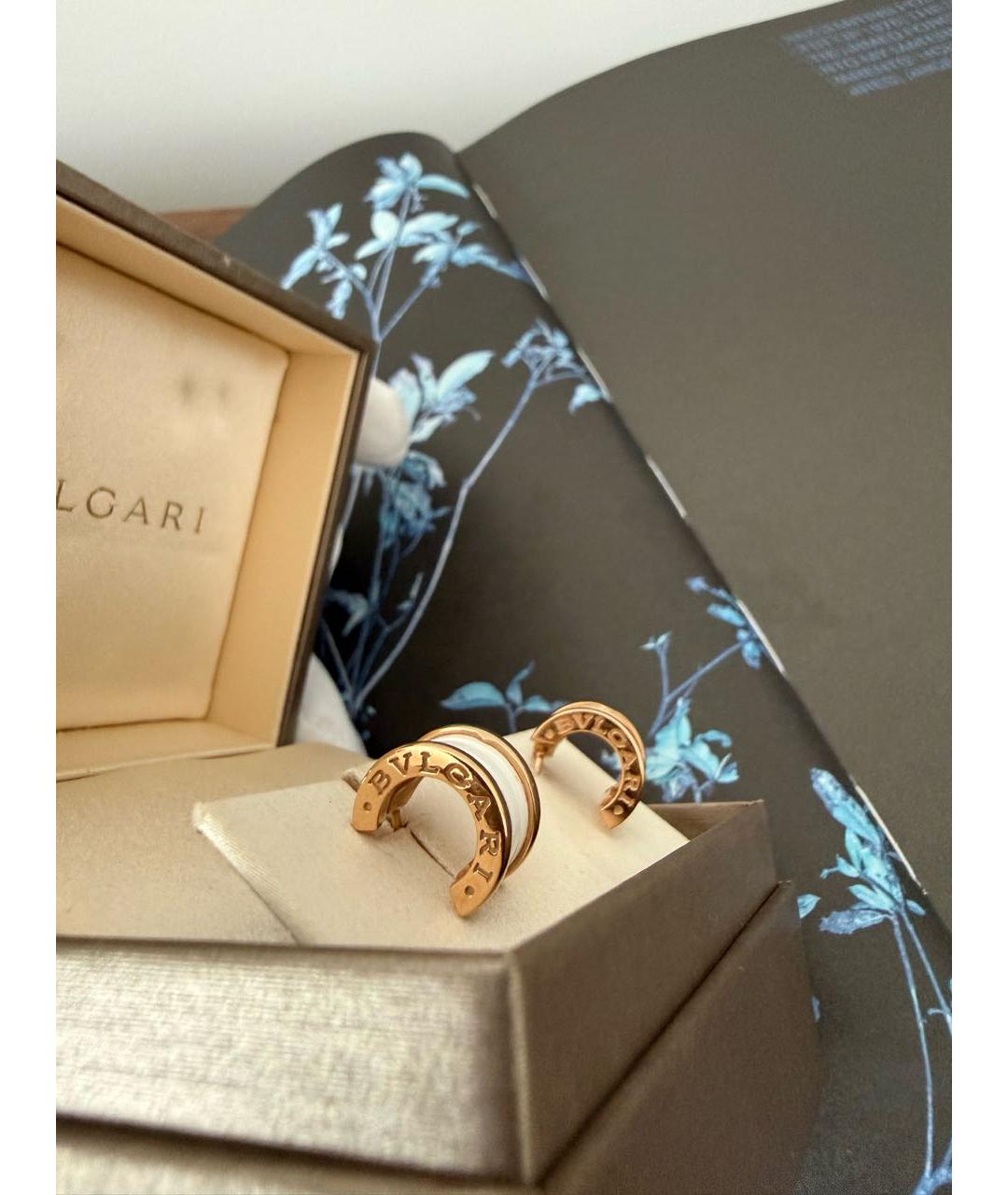 BVLGARI Золотые серьги из розового золота, фото 5