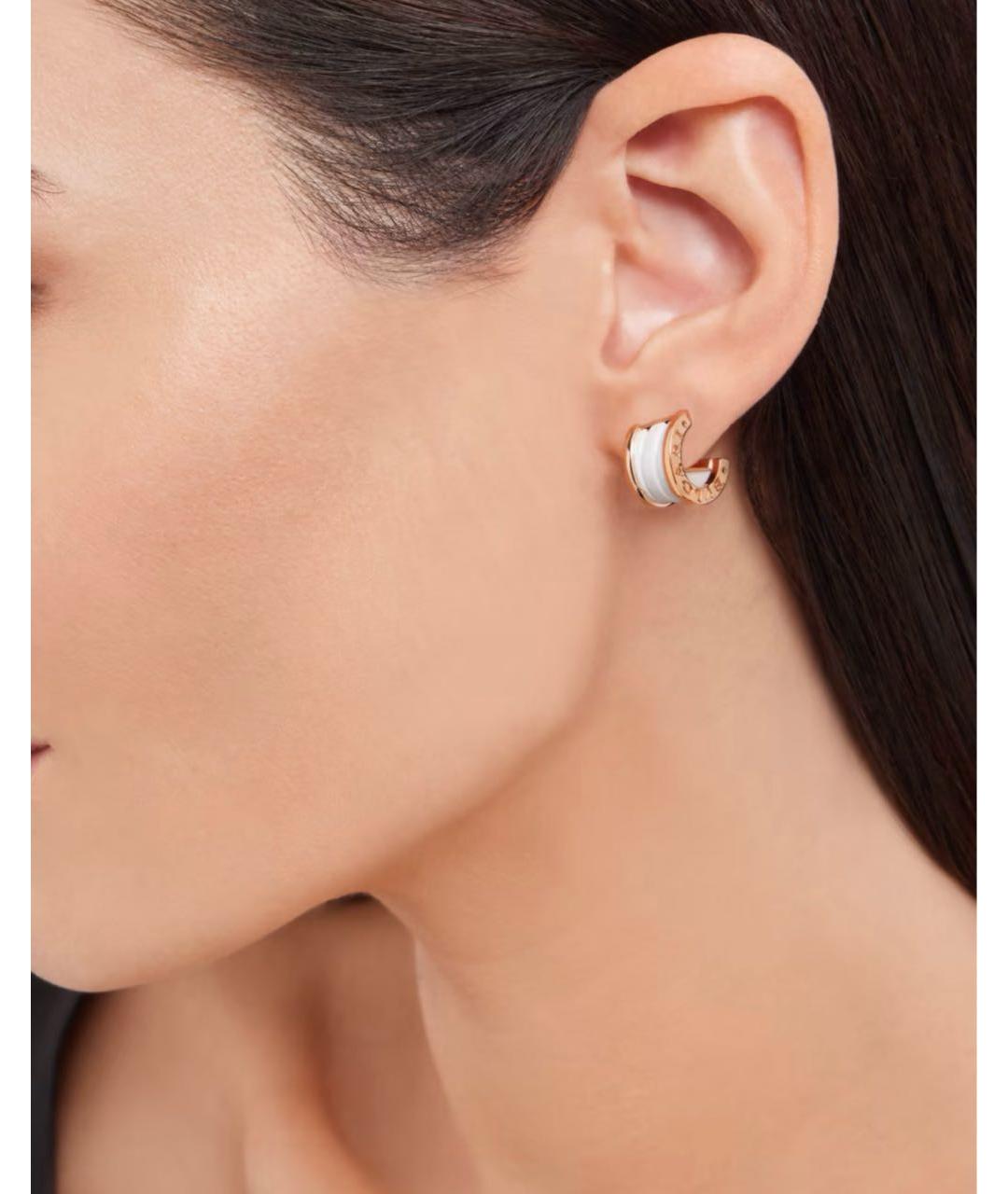 BVLGARI Золотые серьги из розового золота, фото 3