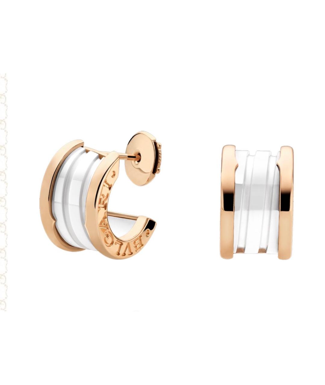 BVLGARI Золотые серьги из розового золота, фото 9