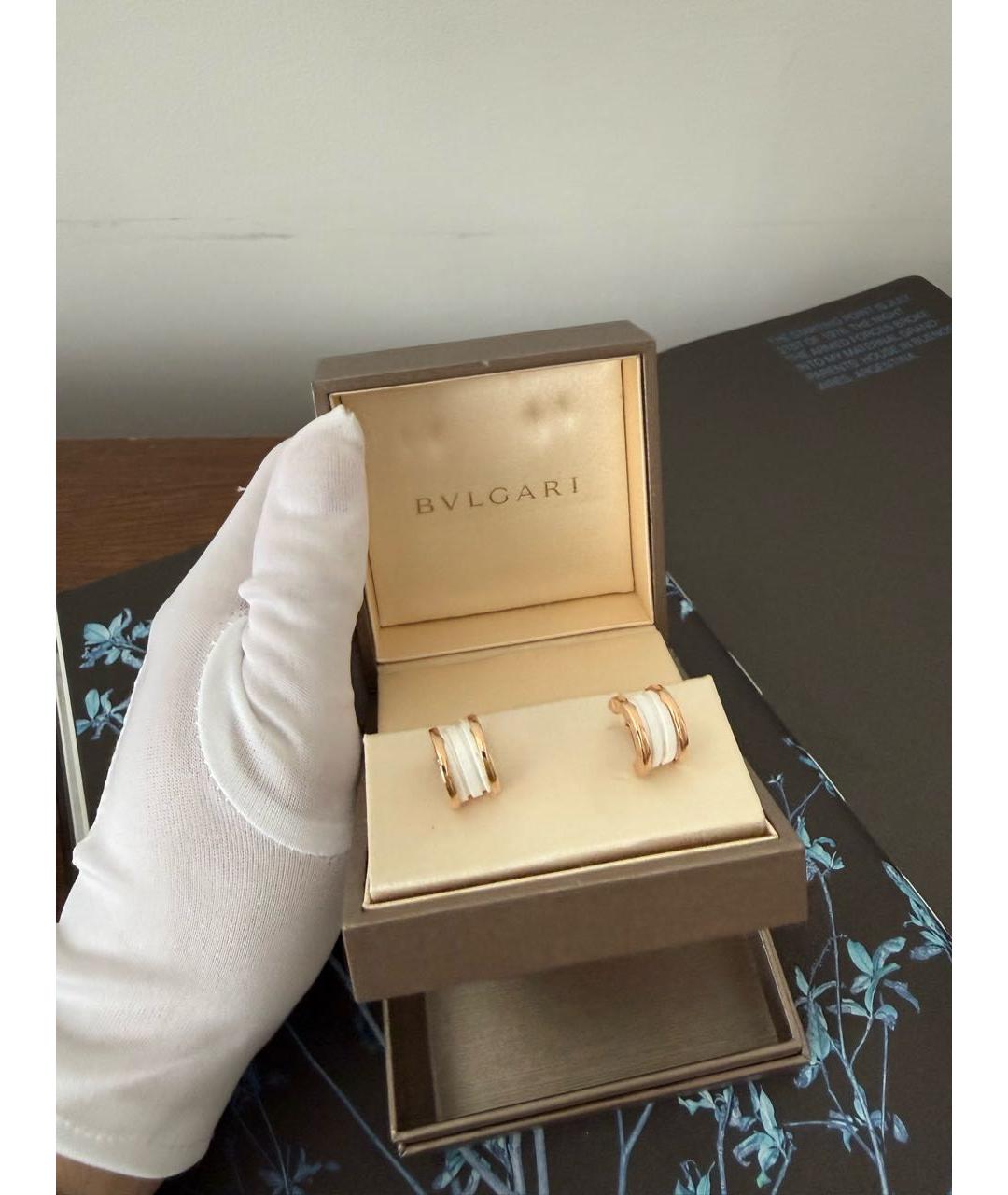 BVLGARI Золотые серьги из розового золота, фото 2