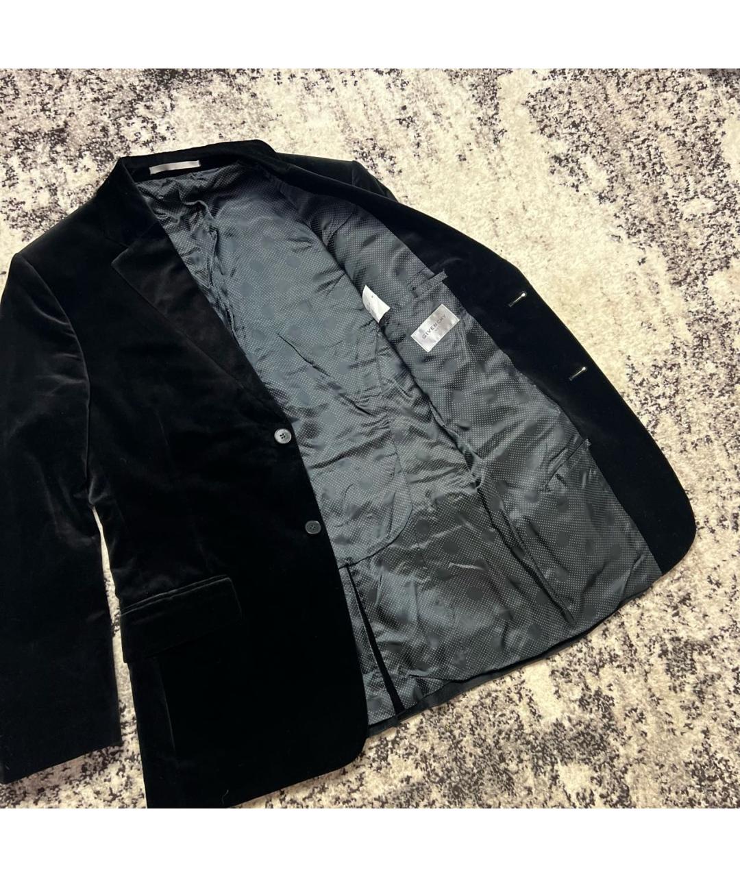 GIVENCHY Черный бархатный пиджак, фото 4