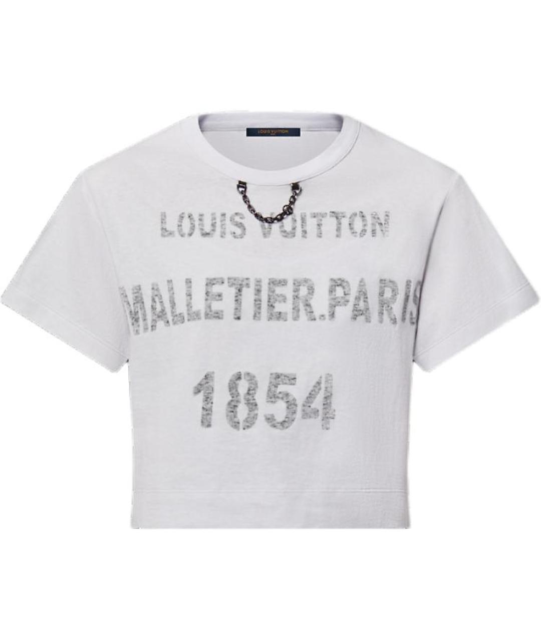 LOUIS VUITTON Белая хлопковая футболка, фото 1