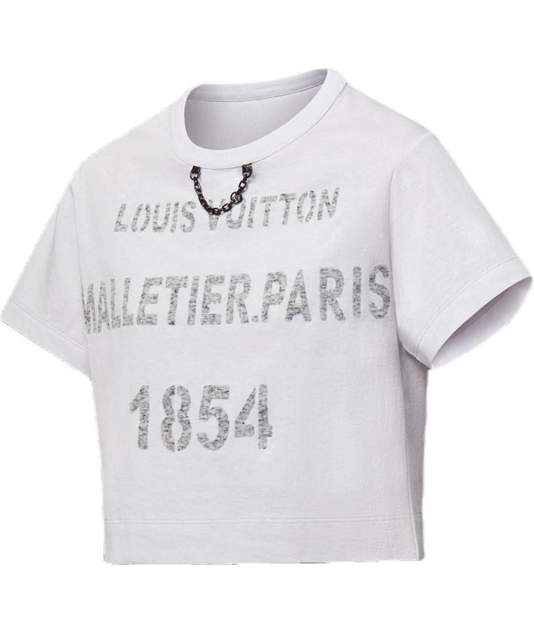 LOUIS VUITTON Белая хлопковая футболка, фото 2