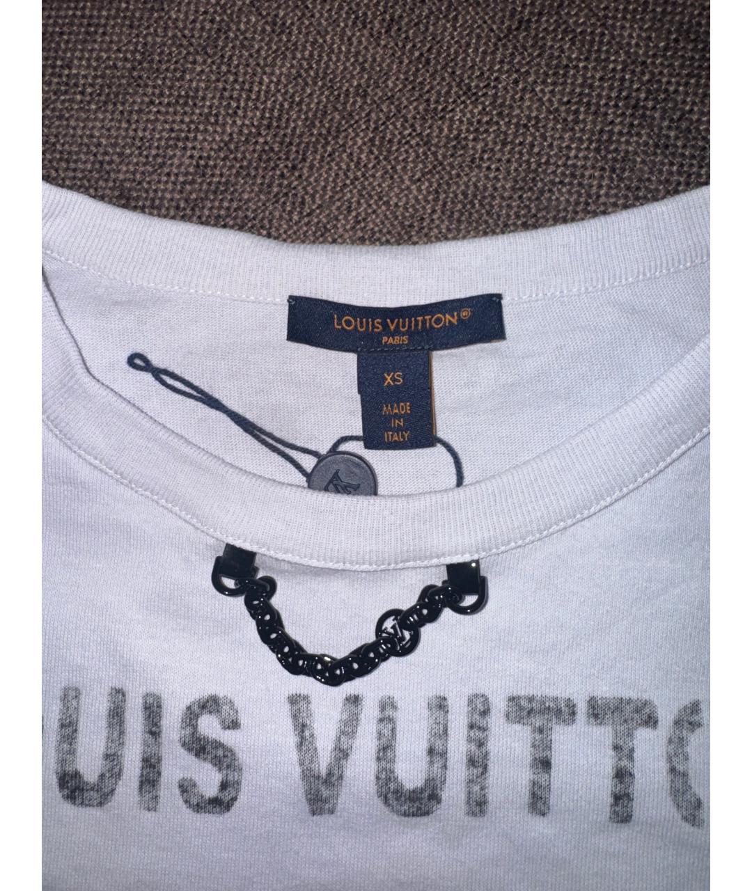 LOUIS VUITTON Белая хлопковая футболка, фото 4