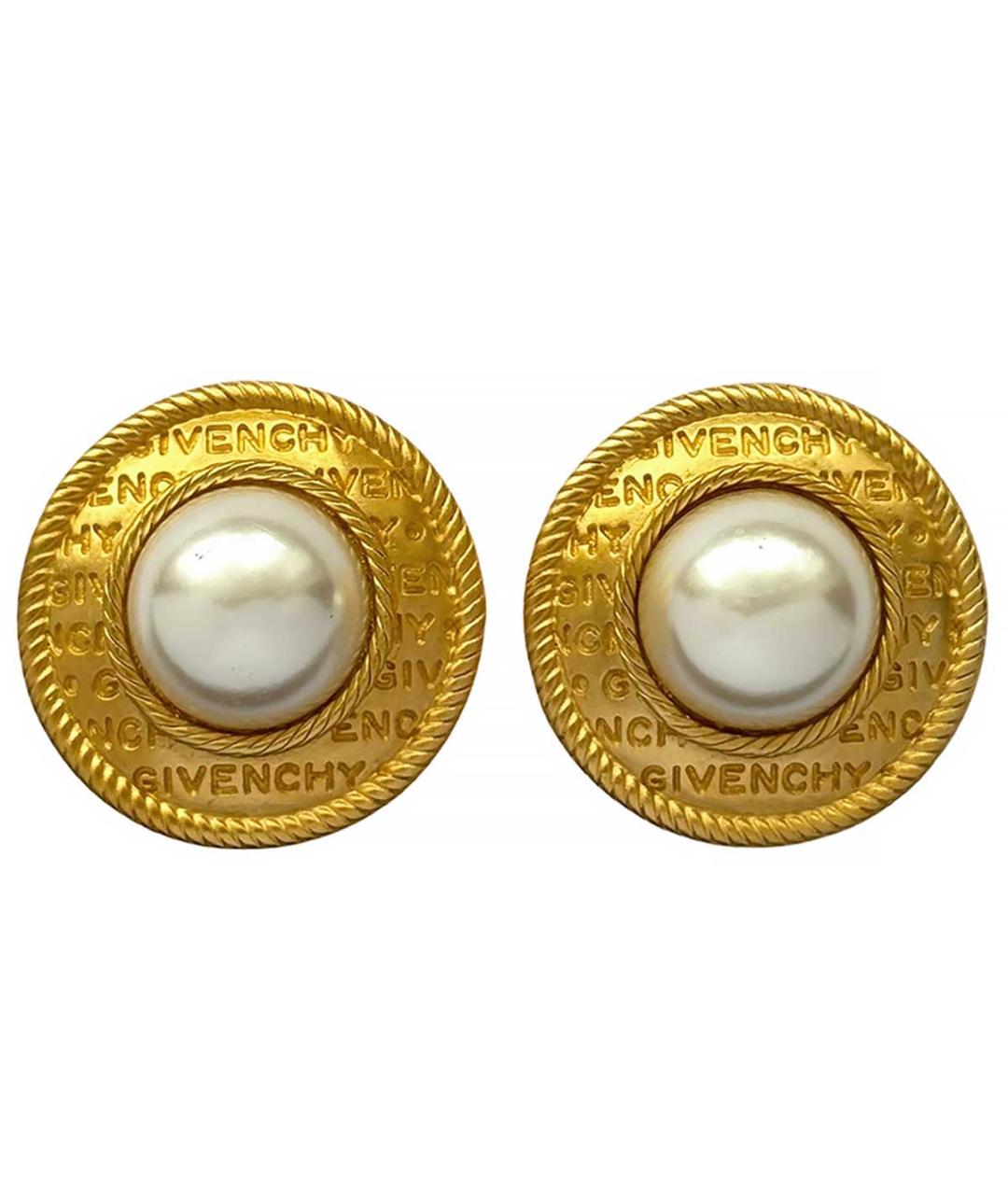 GIVENCHY Золотые позолоченные клипсы, фото 1