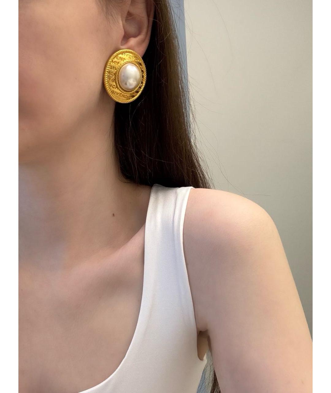 GIVENCHY Золотые позолоченные клипсы, фото 3