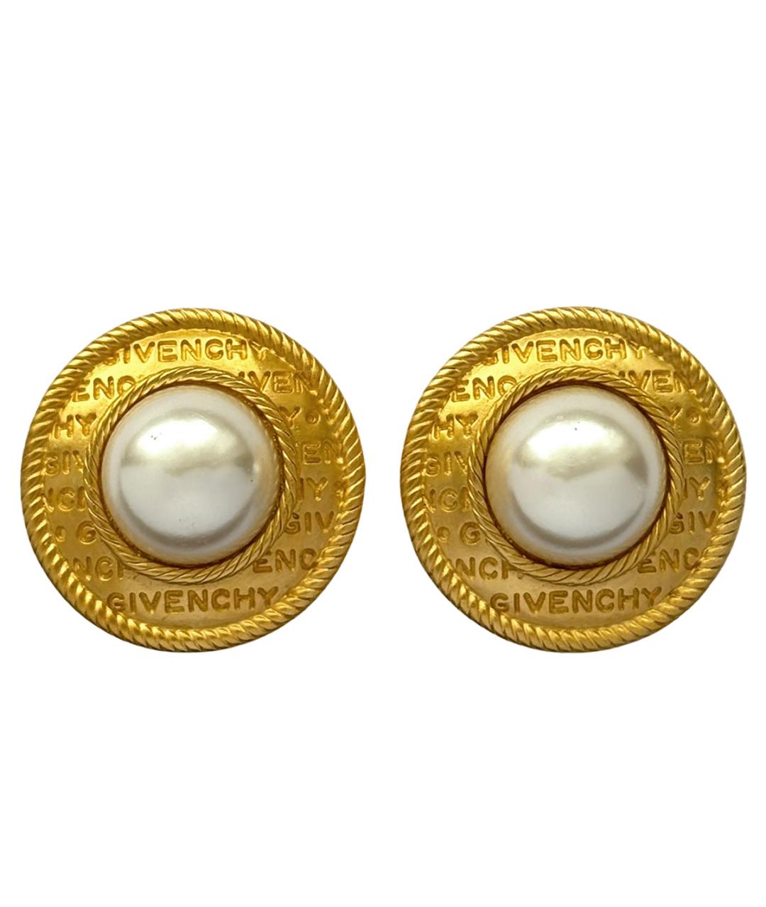GIVENCHY Золотые позолоченные клипсы, фото 1