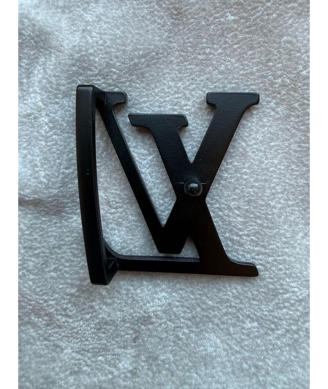 LOUIS VUITTON Черный кожаный ремень, фото 7