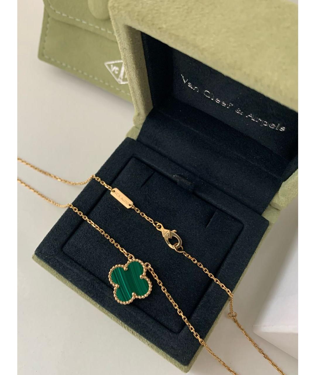 VAN CLEEF & ARPELS Зеленые колье из желтого золота, фото 4